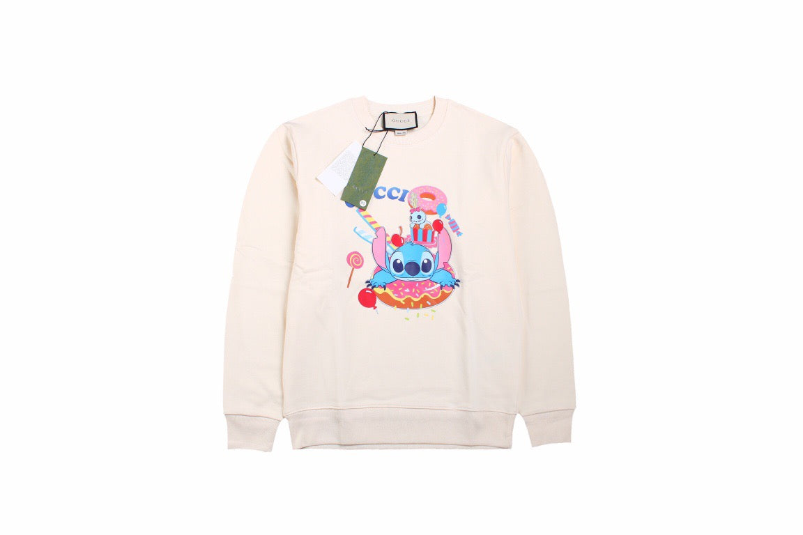 G*u*i stitch donut sweatshirt - cream