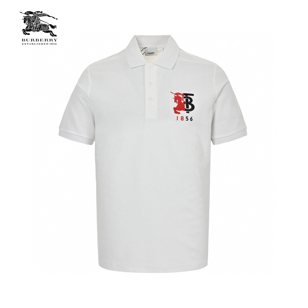 B**rry monogram logo polo shirt (white)