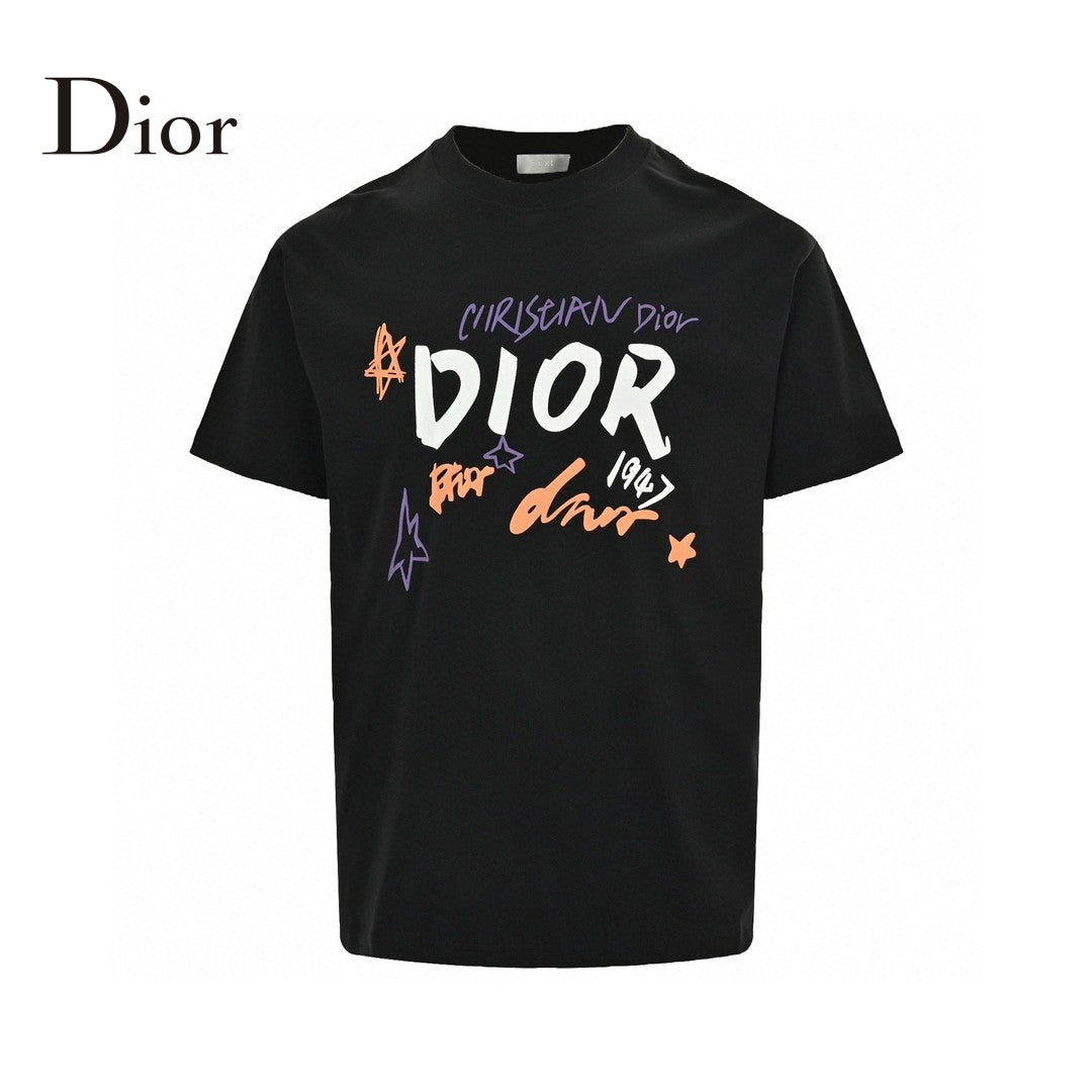 D*or ch**an D*or graphic black t-shirt