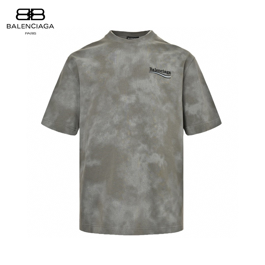 Ba*len*cia*ga grey tie-dye t-shirt