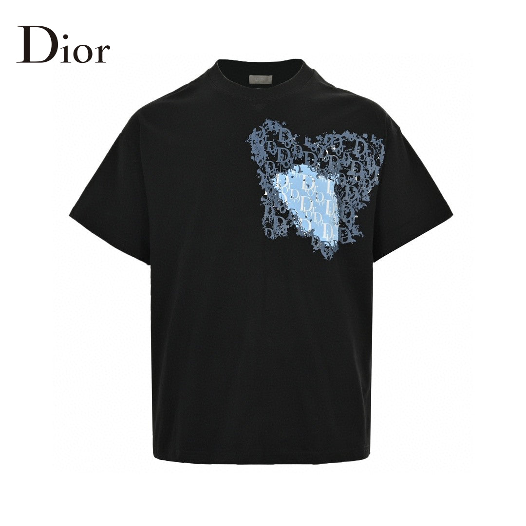 D*or monogram motif t-shirt (black)