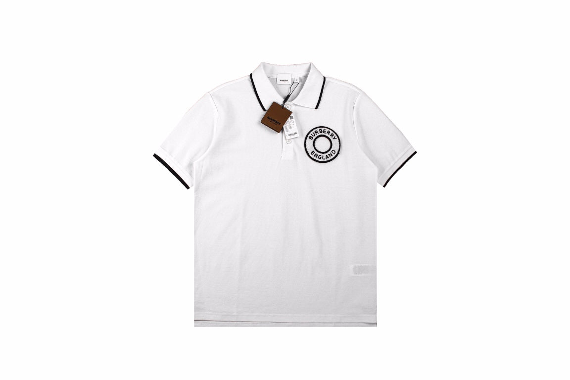 B**rry textured polo shirt in white