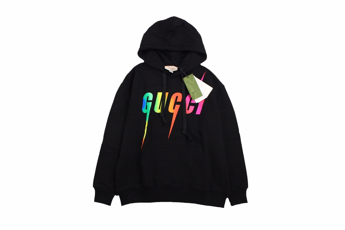G*u*i rainbow logo hoodie