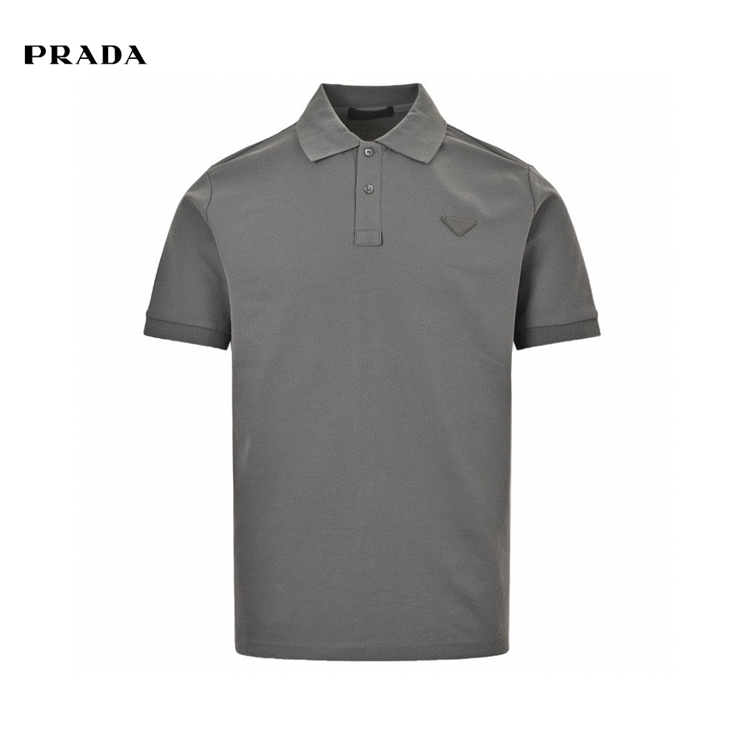 Pra*a classic grey polo shirt