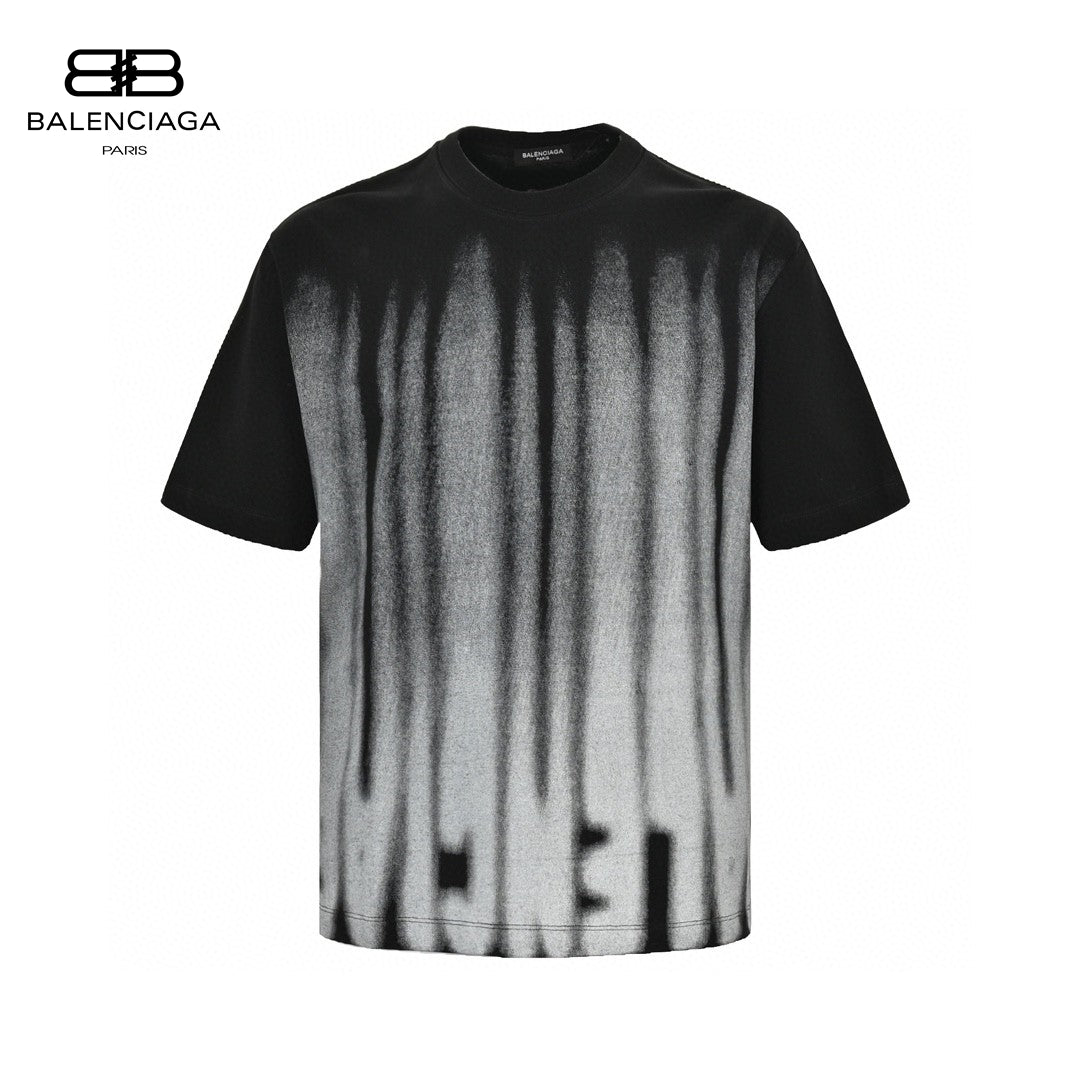 Ba*len*cia*ga gradient stripe black t-shirt