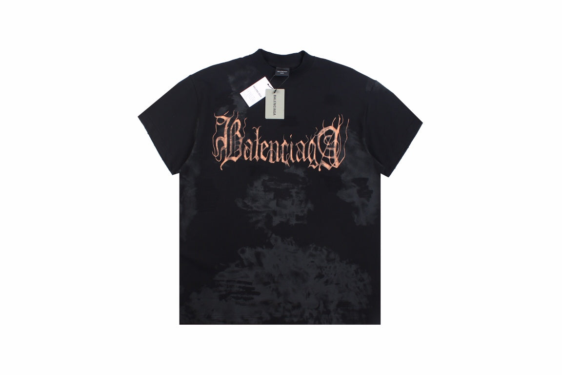 Ba*len*cia*ga gothic logo t-shirt