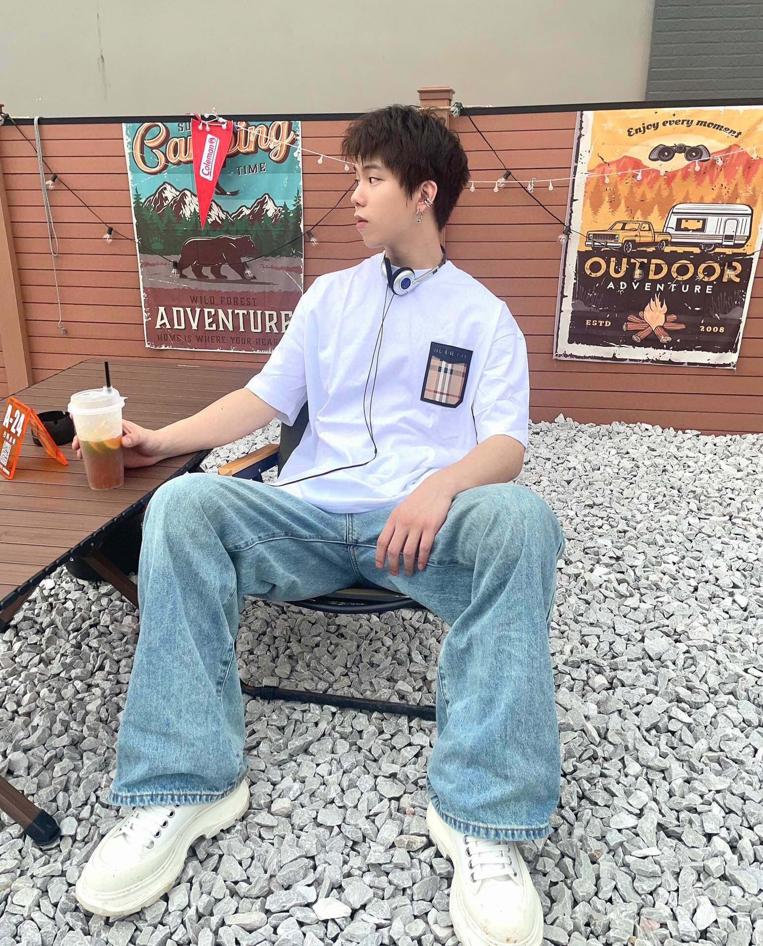 B**rry t-shirt with check pocket