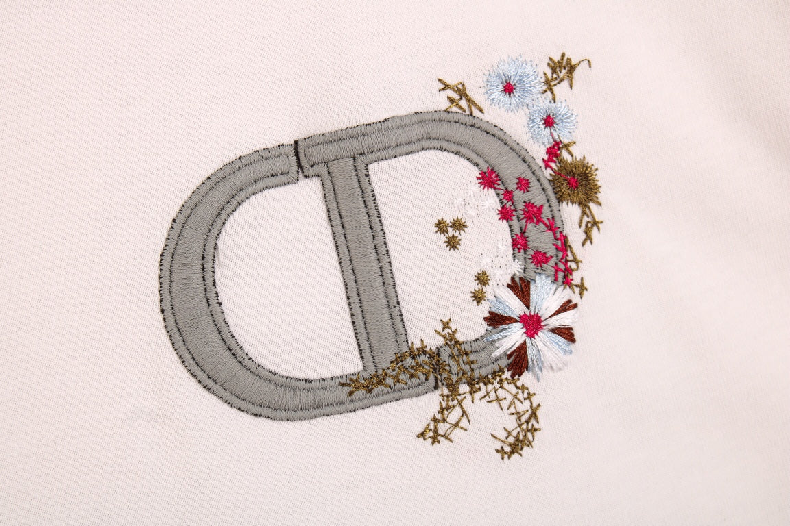 D*or t-shirt with floral cd logo