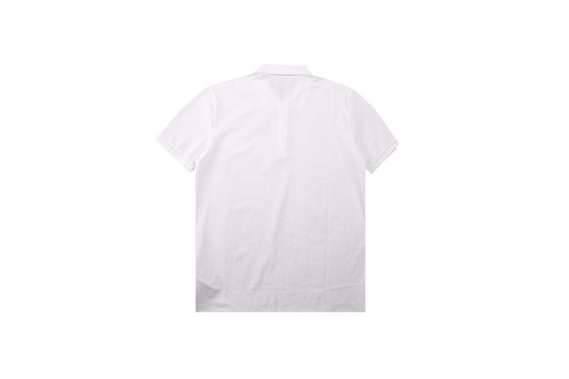 B**rry embroidered knight polo - white