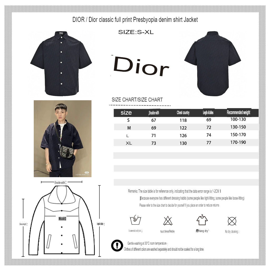 D*or black short-sleeve shirt