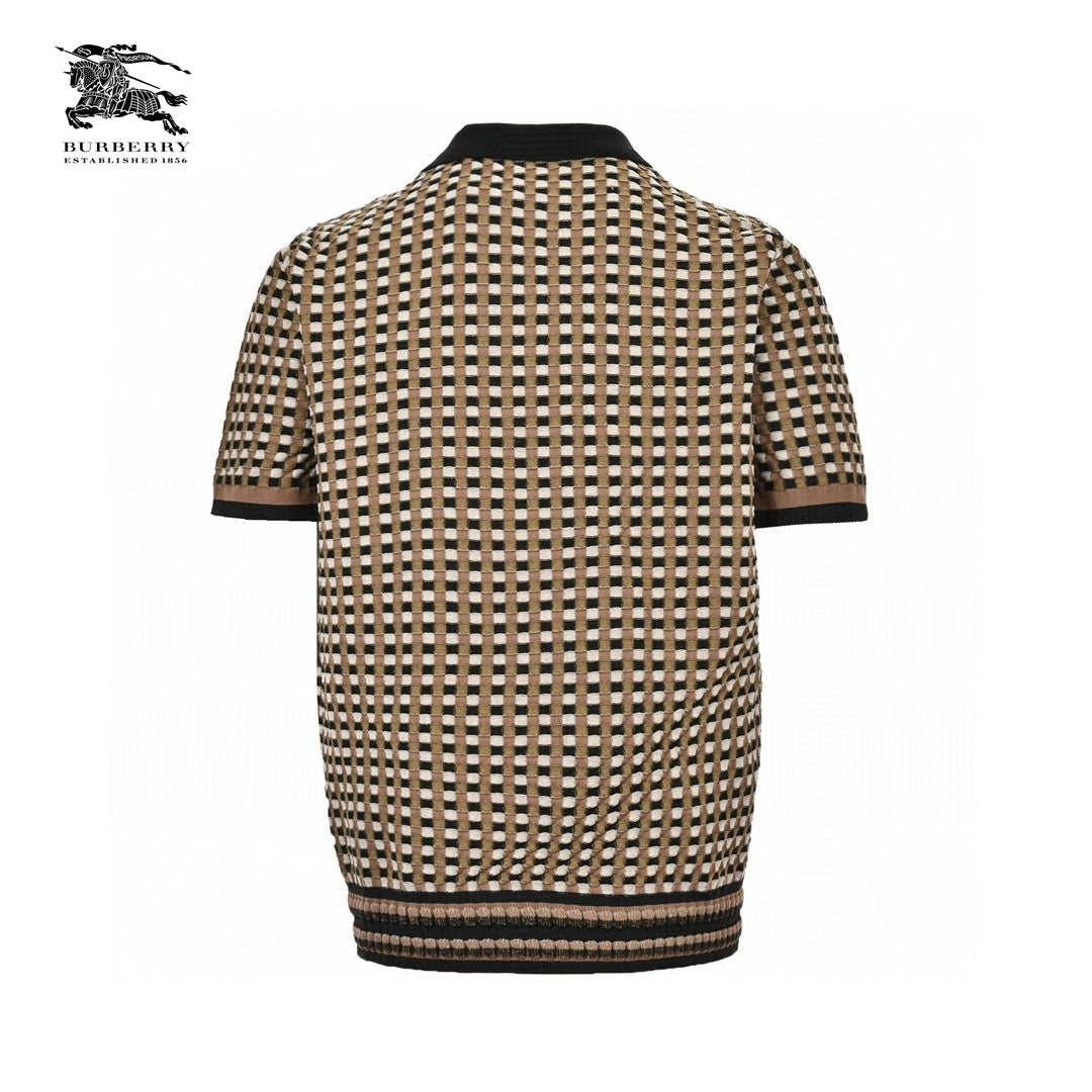 B**rry checkered polo shirt