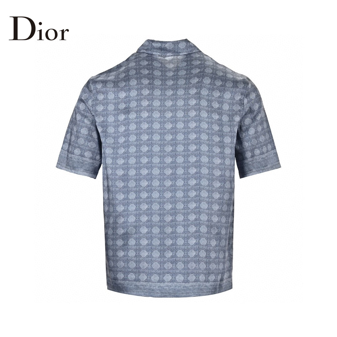 D*or geometric pattern short sleeve shirt