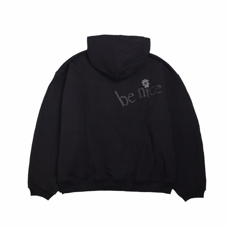 D*or flower logo hoodie - black
