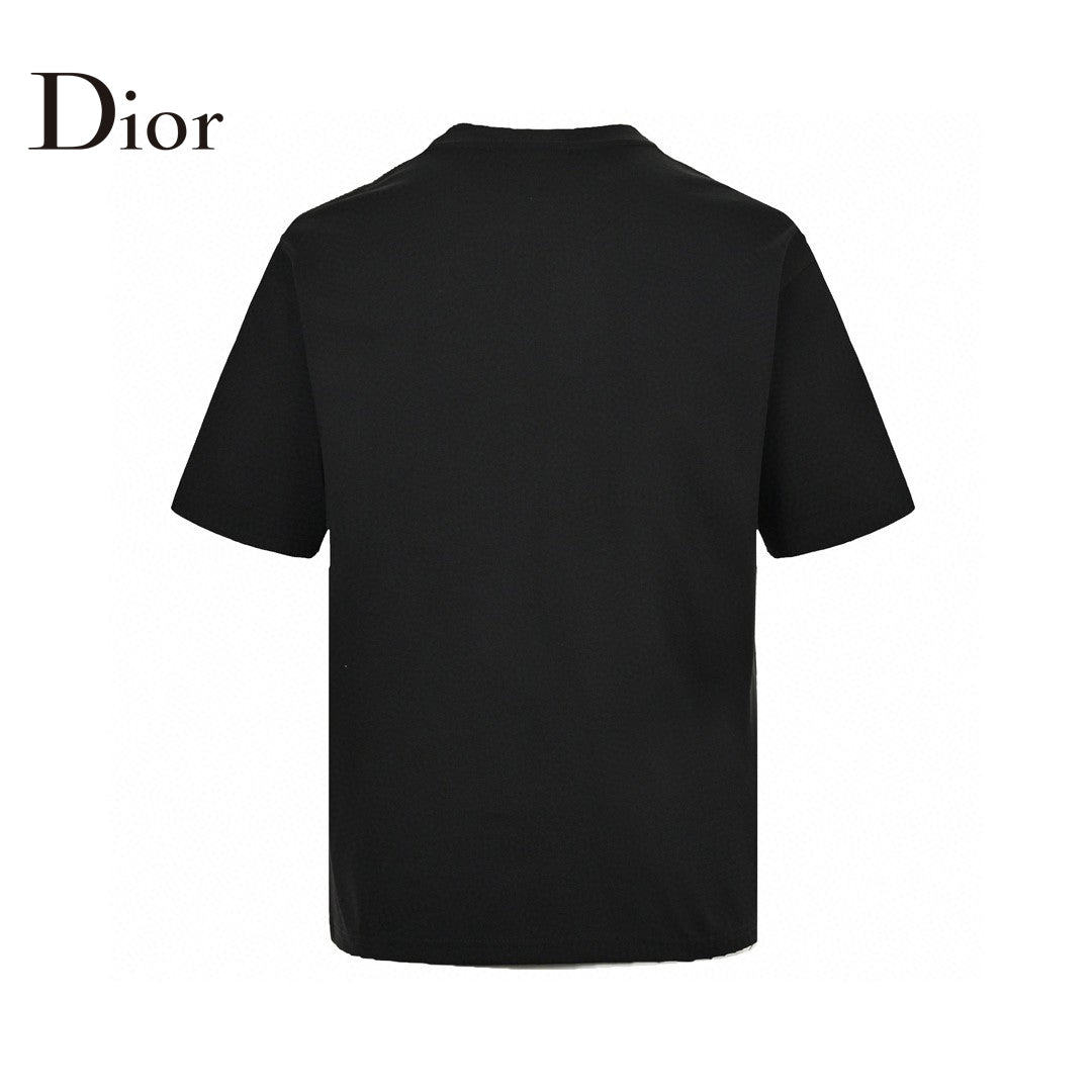 D*or oversized white logo black t-shirt