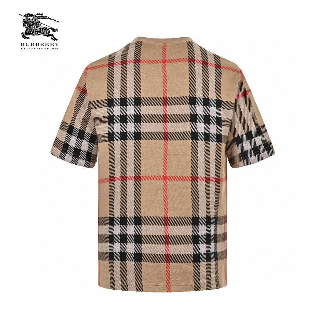 B**rry beige check t-shirt