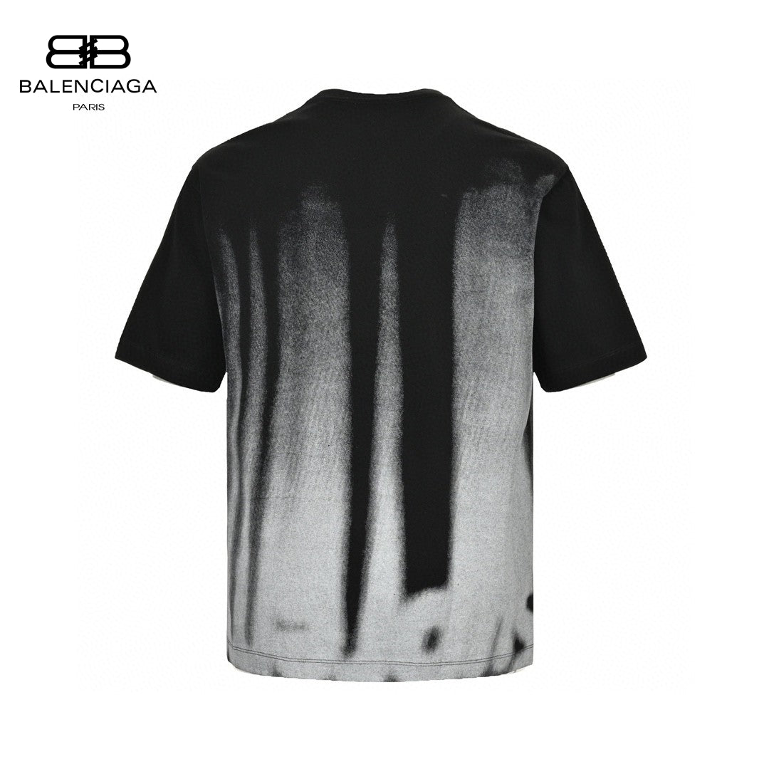Ba*len*cia*ga gradient stripe black t-shirt