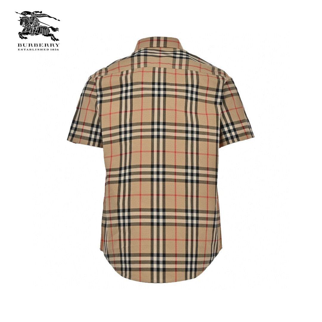 B**rry check short-sleeve shirt