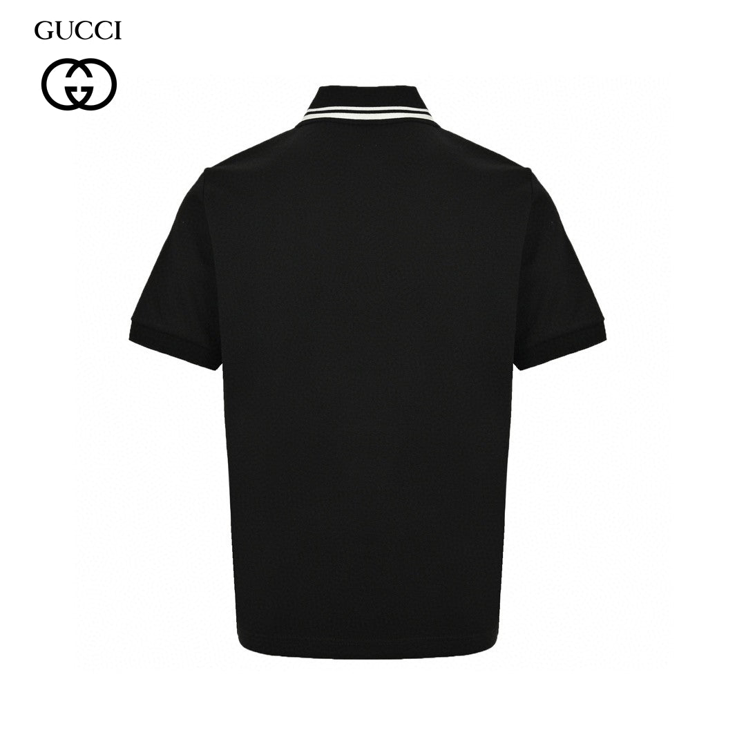 G*u*i striped logo polo shirt (black)