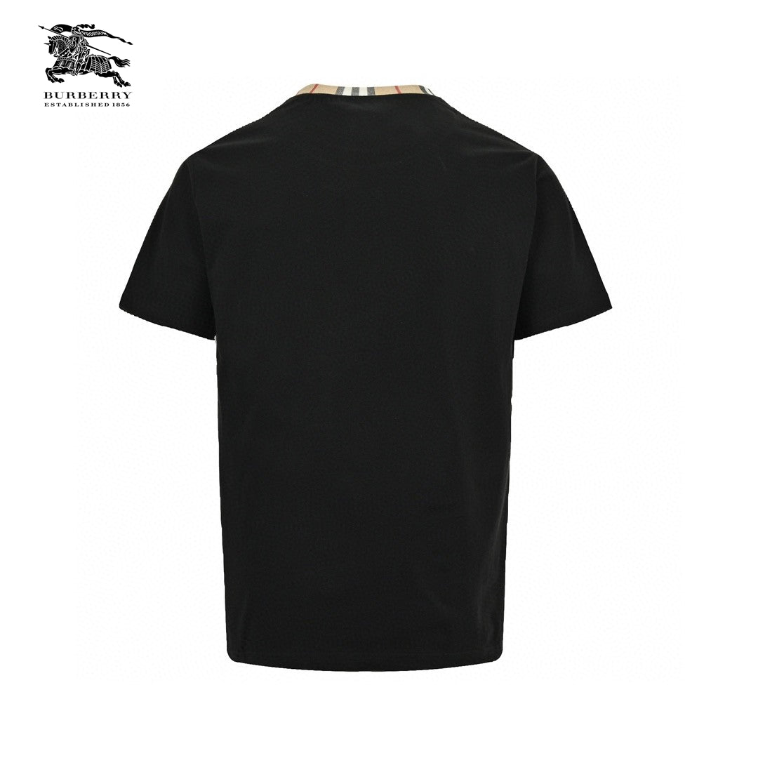 B**rry logo collar detail black t-shirt