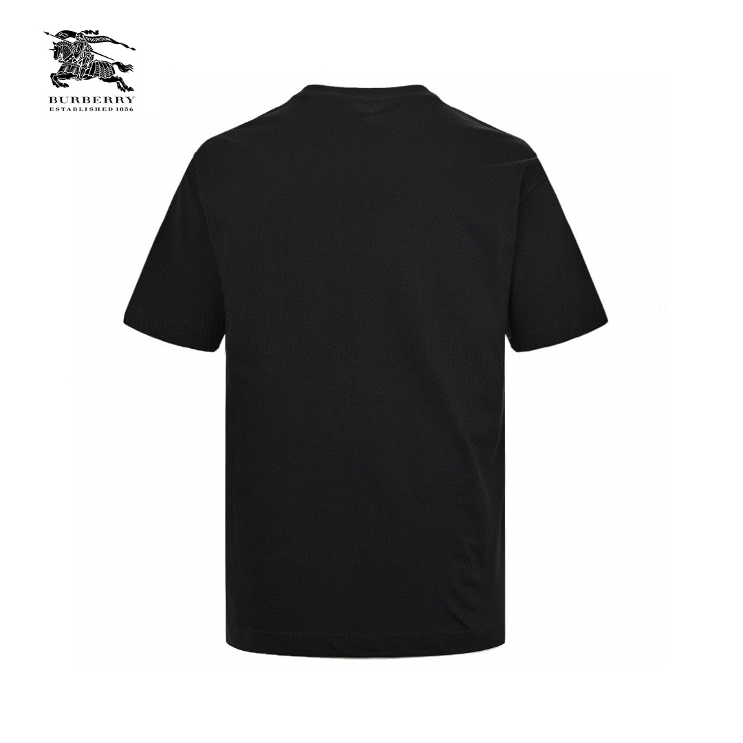 B**rry black t-shirt with blue equestrian knight logo