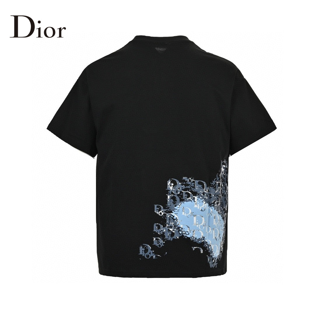 D*or monogram motif t-shirt (black)
