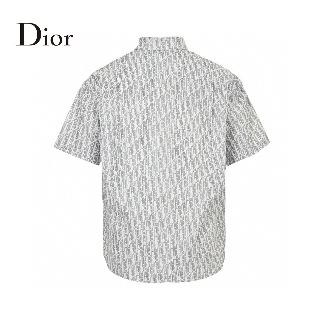 D*or monogram print shirt (gray)