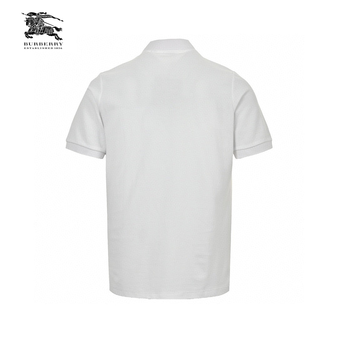 B**rry monogram logo polo shirt (white)