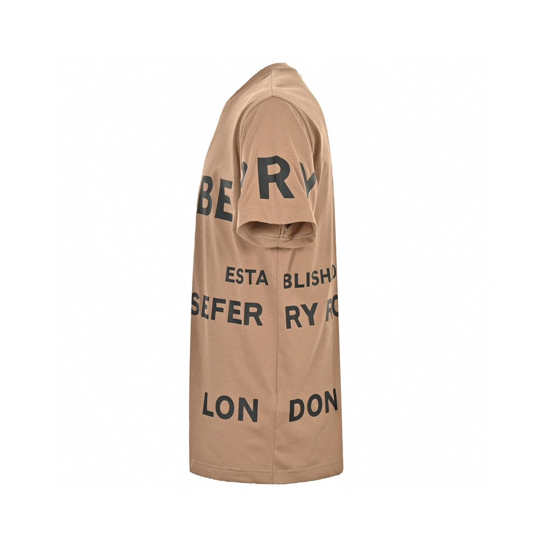 B**rry beige t-shirt with graphic text