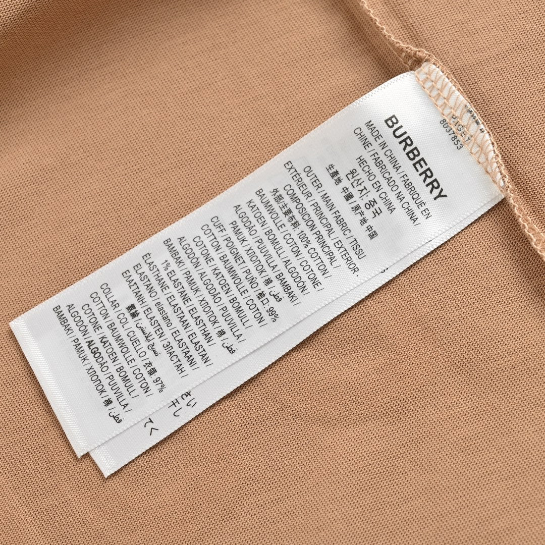 B**rry beige t-shirt with graphic text