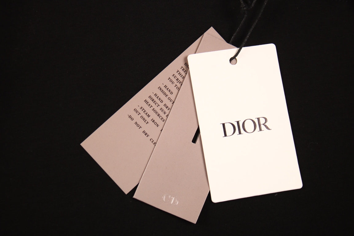 D*or embroidered lizard t-shirt - black