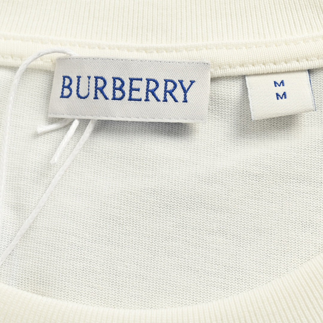 B**rry white t-shirt with blue design