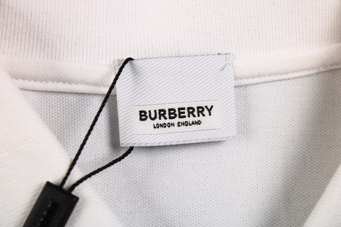 B**rry embroidered knight polo - white