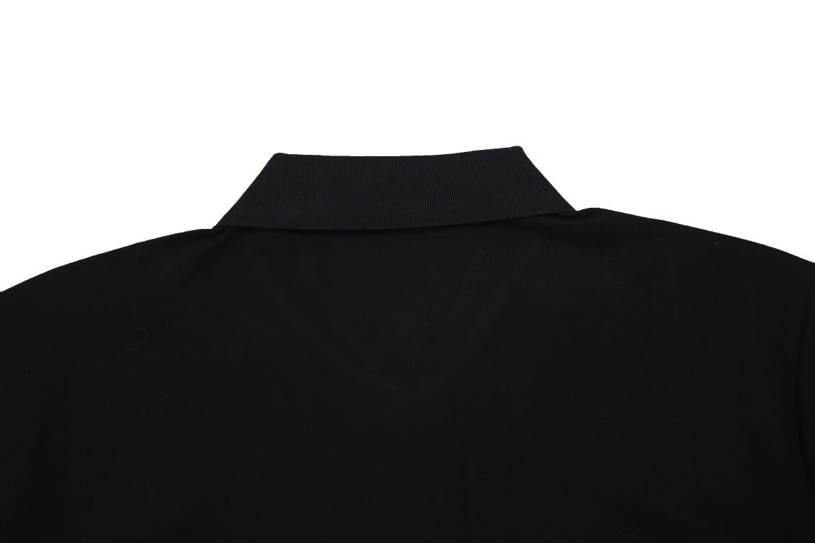 B**rry embroidered knight polo - black