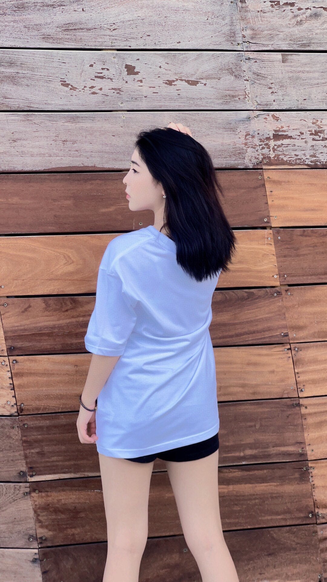 B**rry t-shirt with strikethrough logo