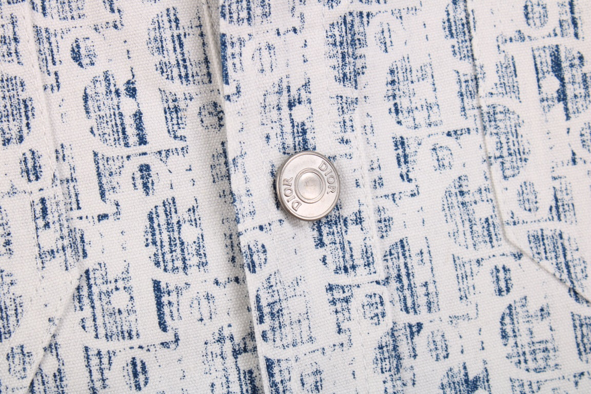 D*or monogram shirt (blue/white)