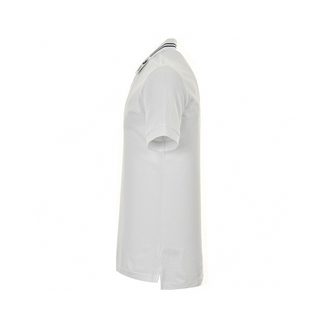 B**rry striped collar polo shirt in white