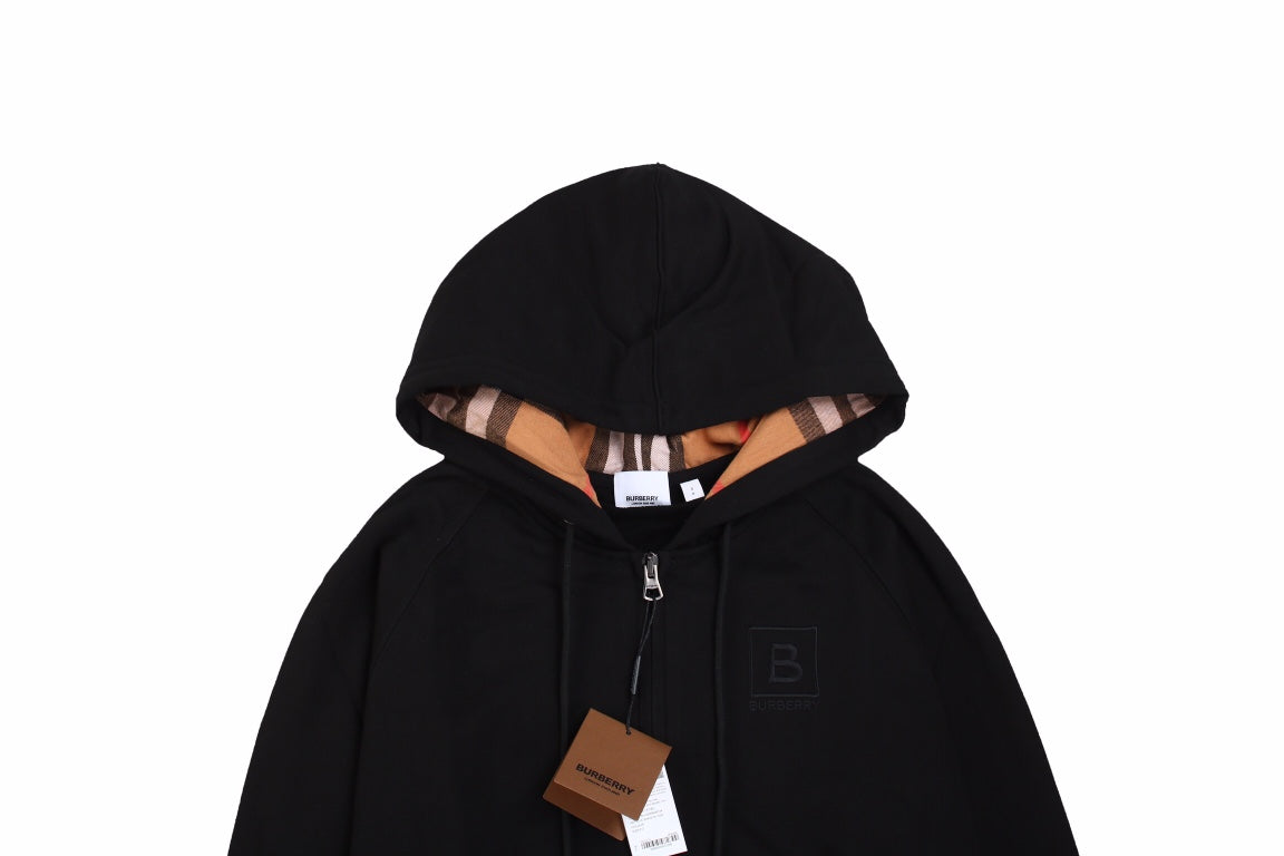 B**rry zip-up hoodie - black