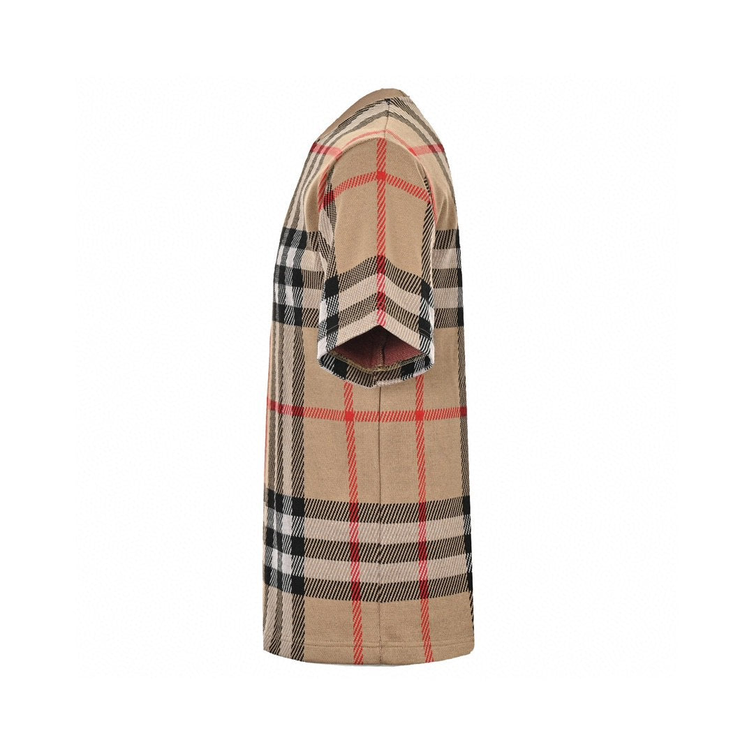 B**rry beige check t-shirt