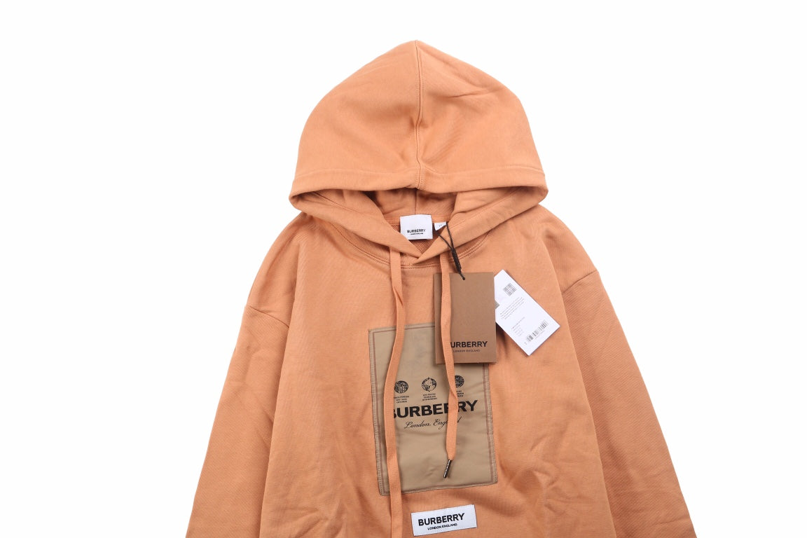 B**rry brown hoodie with logo patch
