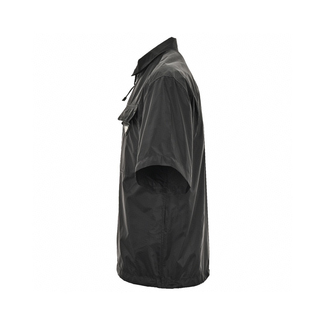 Pra*a black short-sleeve jacket