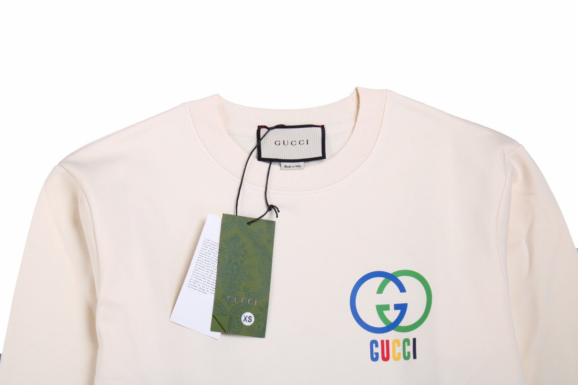 G*u*i interlocking g sweatshirt - cream
