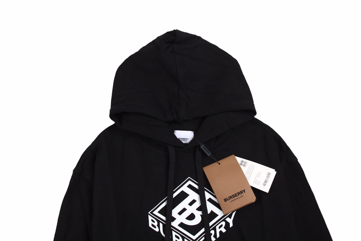 B**rry black hoodie with logo design