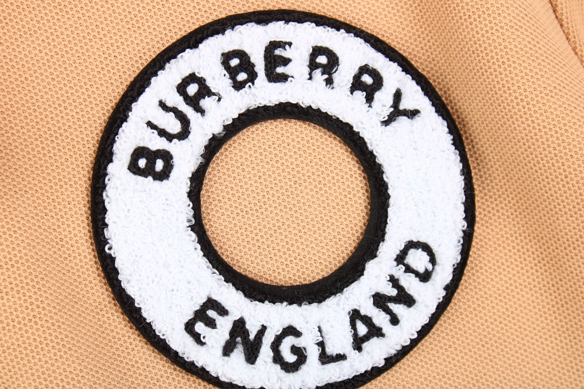 B**rry textured polo shirt in beige