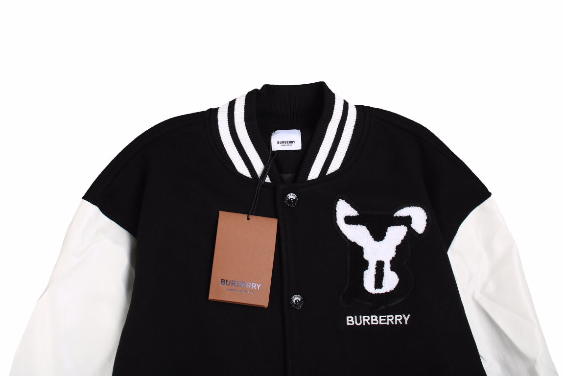 B**rry varsity jacket - black and white