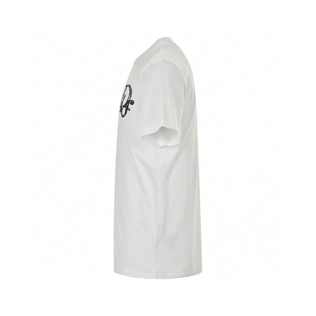 D*or oblique embroidered white polo shirt