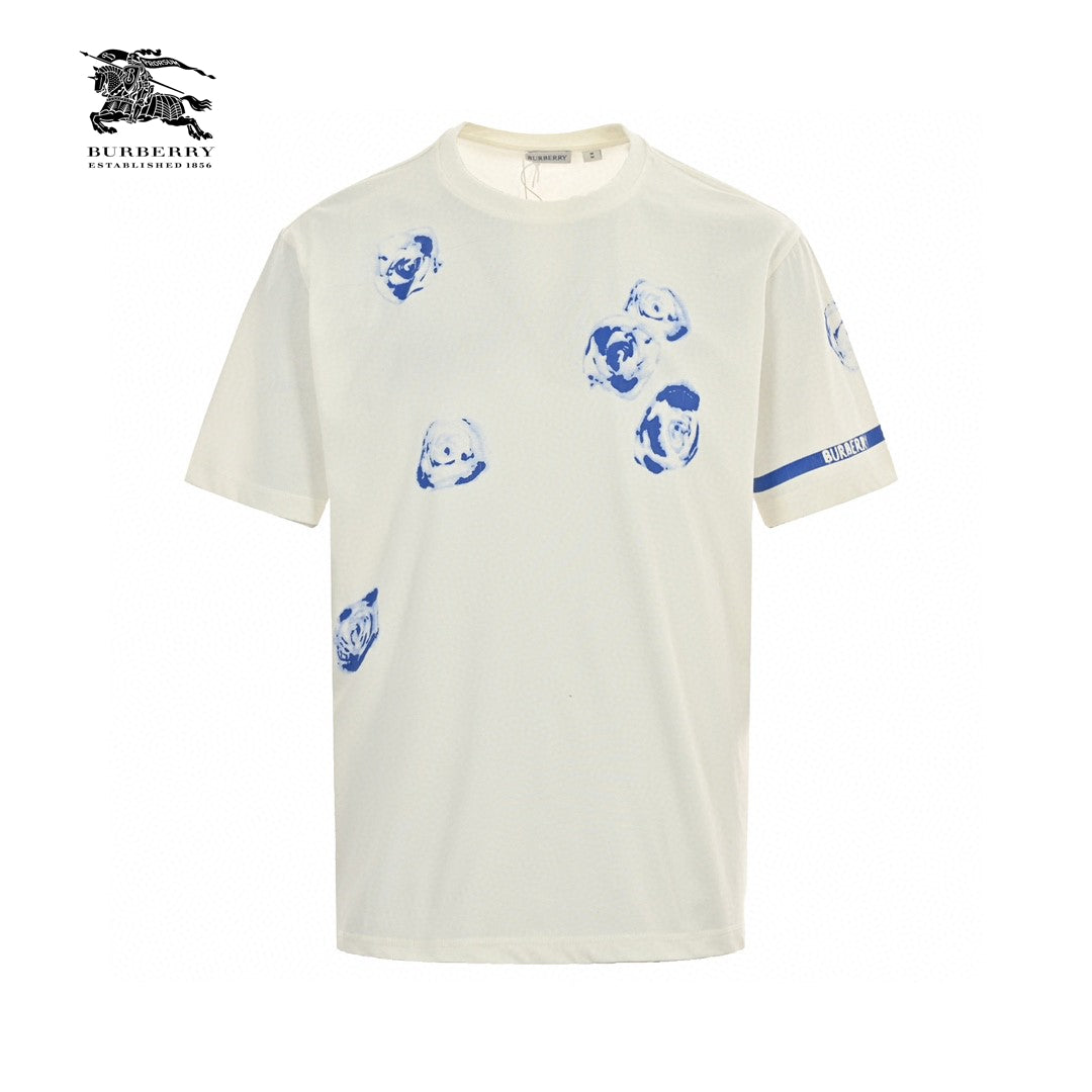 B**rry white t-shirt with blue design