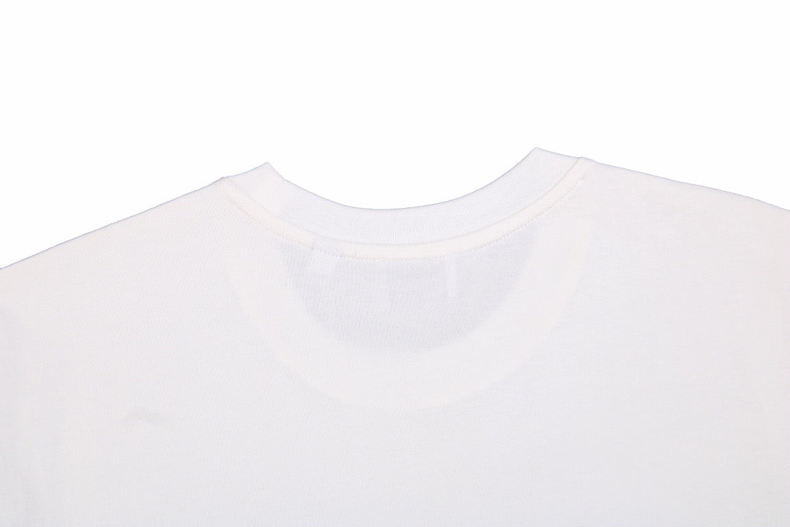 B**rry check panel t-shirt (white)
