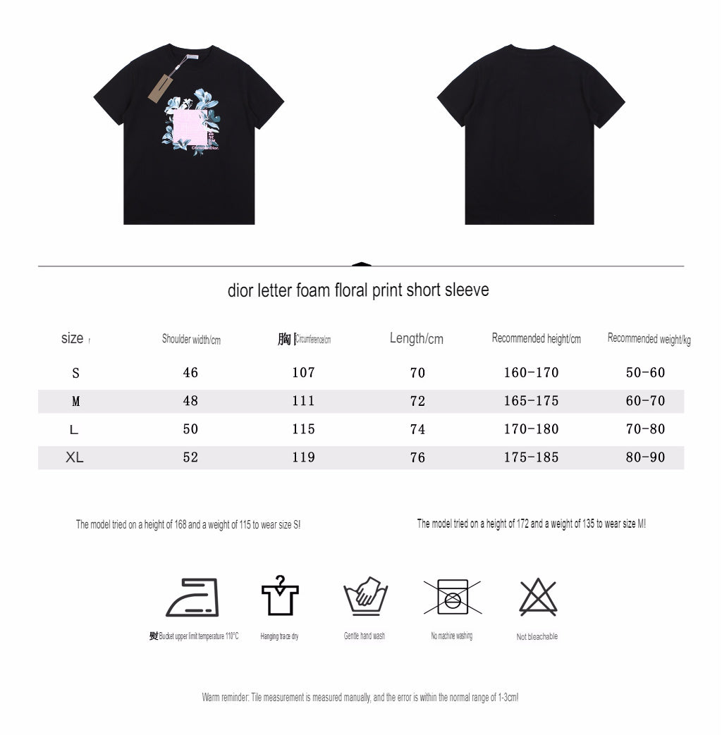 D*or t-shirt with floral graphic design