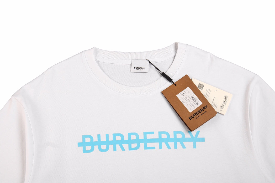 B**rry t-shirt with strikethrough logo