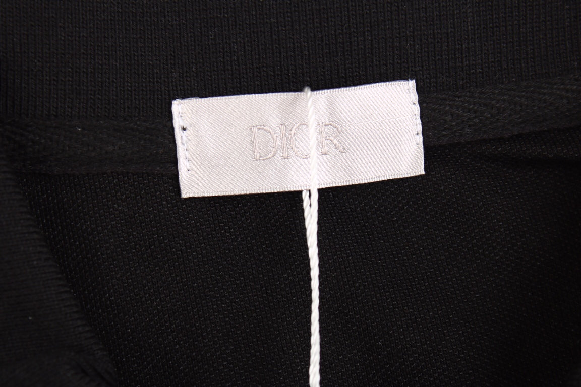 D*or polo shirt with floral logo design